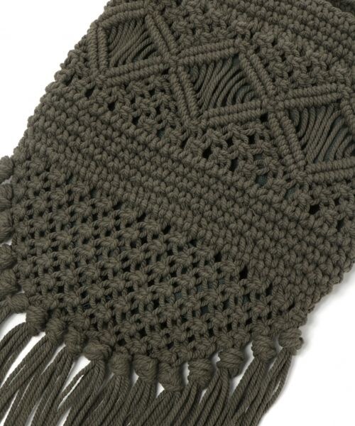 BLISS POINT（ブリスポイント）の「2WAYマクラメショルダー（バッグ・ホワイト/カーキ）」の7枚目の写真