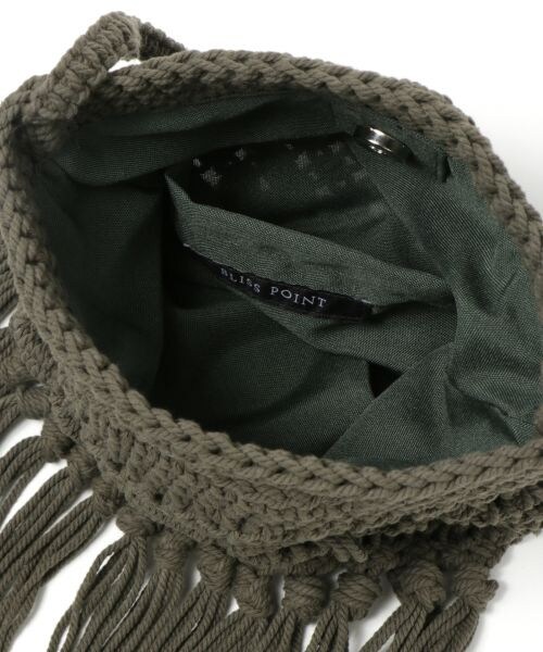 BLISS POINT（ブリスポイント）の「2WAYマクラメショルダー（バッグ・ホワイト/カーキ）」の9枚目の写真
