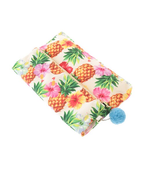 31 Sons de mode（トランテアン　ソン　ドゥ　モード）の「サマークラッチバッグ 〔2017 Summer Tabloid掲載〕（バッグ・レディース・ブルー/イエロー・フリー）」の2枚目の写真