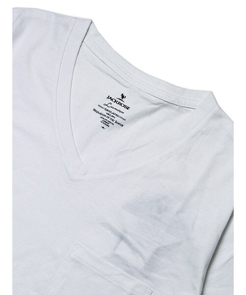JACKROSE(ジャックローズ)の「PREVENTION VネックTEE(トップス・メンズ・ブラック/グレー/ホワイト/ピンク/ブルー・M/L/XL)」の4枚目の写真
