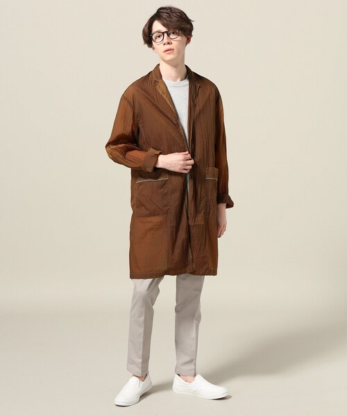 417 EDIFICE(フォーワンセブンエディフィス)の「taupe / トープ NYLON TAFFETA AIR CT(ジャケット/アウター・キャメル/M/在庫あり/L)」の3枚目の写真