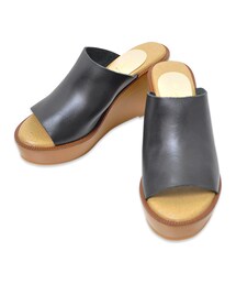 flower | leather wedge sandal2～レザーウェッジサンダル2(サンダル)