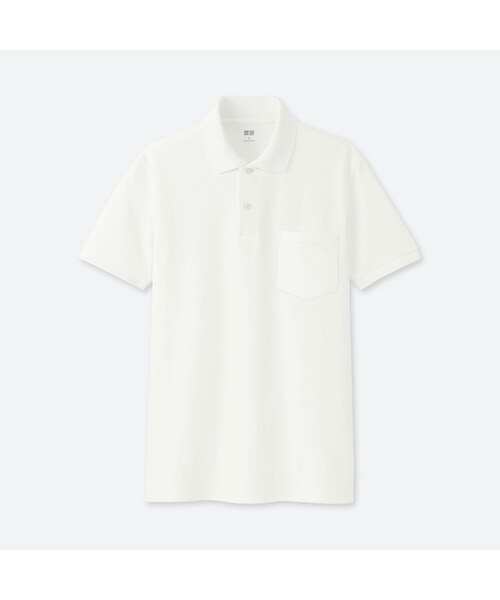 UNIQLO（ユニクロ）の「ドライカノコポロシャツ（半袖・ポケツキ）＋EC（ポロシャツ・メンズ・BLACK 09/NAVY 69/WHITE 00・S/XL/4XL/XS/M/L）」の2枚目の写真