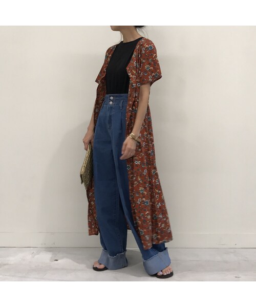 copine（コピン）の「★再入荷★ヴィンテージ花柄Vネックロングワンピース/ロングガウン（4color）【クリックポスト対象商品】（ワンピース・レディース・その他）」の15枚目の写真