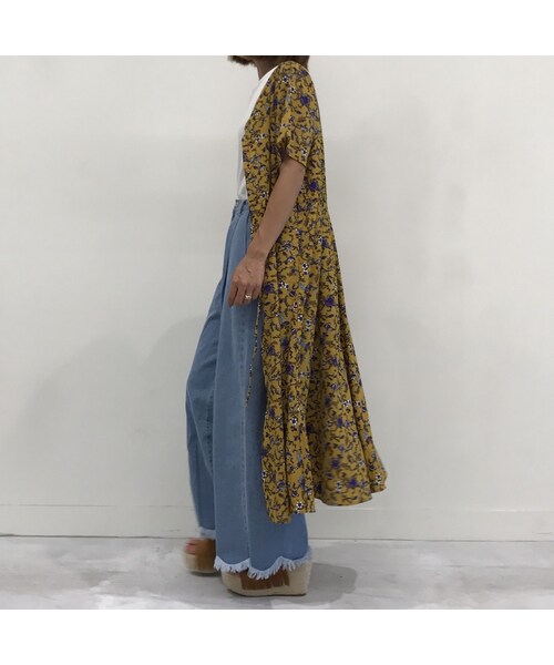 copine（コピン）の「★再入荷★ヴィンテージ花柄Vネックロングワンピース/ロングガウン（4color）【クリックポスト対象商品】（ワンピース・レディース・その他）」の8枚目の写真