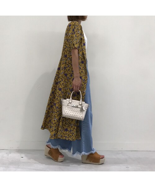 copine（コピン）の「★再入荷★ヴィンテージ花柄Vネックロングワンピース/ロングガウン（4color）【クリックポスト対象商品】（ワンピース・レディース・その他）」の7枚目の写真