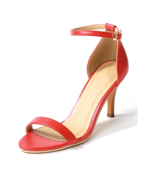 GRL（グレイル）の「アンクルストラップサンダル（サンダル・レディース・ブラック/ホワイト/レッド/グレープ/キャメル・24.5）」の5枚目の写真