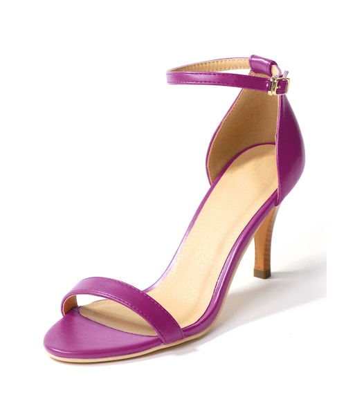 GRL（グレイル）の「アンクルストラップサンダル（サンダル・レディース・ブラック/ホワイト/レッド/グレープ/キャメル・24.5）」の4枚目の写真