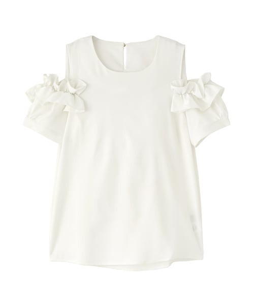 Grl グレイル の 肩開きフリルブラウス シャツ ブラウス Wear