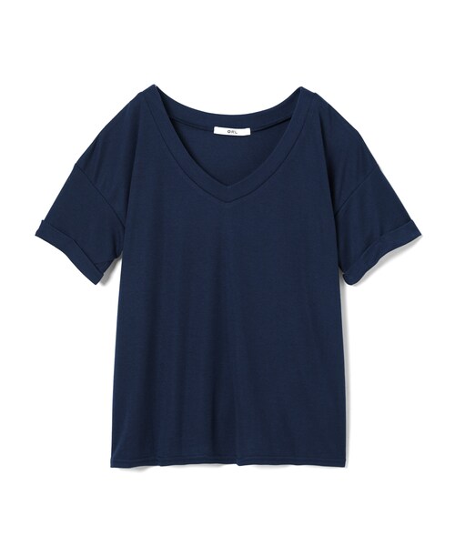 GRL（グレイル）の「ＶネックルーズＴシャツ（Tシャツ/カットソー・レディース・レッド/グレー/ブラック/ネイビー/カーキ/オフホワイト・F）」の5枚目の写真