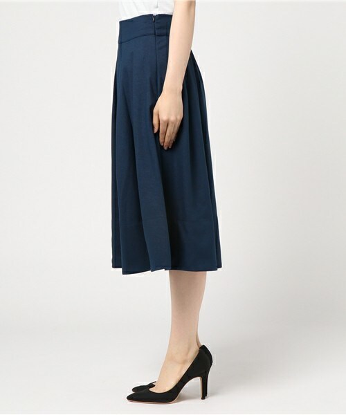 Cheek（チーク）の「タックミディスカート（スカート・レディース・ネイビー/ラベンダー/レッド・MEDIUM）」の5枚目の写真