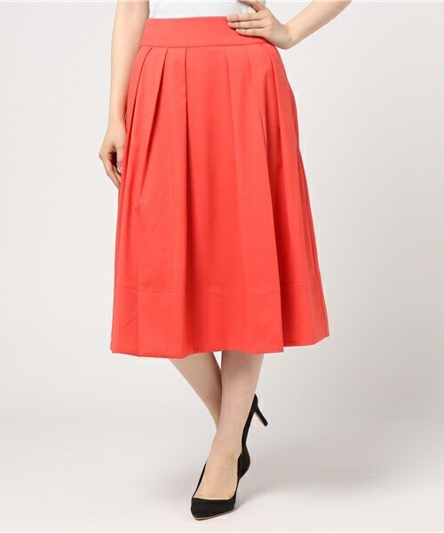 Cheek（チーク）の「タックミディスカート（スカート・レディース・ネイビー/ラベンダー/レッド・MEDIUM）」の3枚目の写真