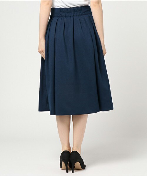 Cheek（チーク）の「タックミディスカート（スカート・レディース・ネイビー/ラベンダー/レッド・MEDIUM）」の6枚目の写真