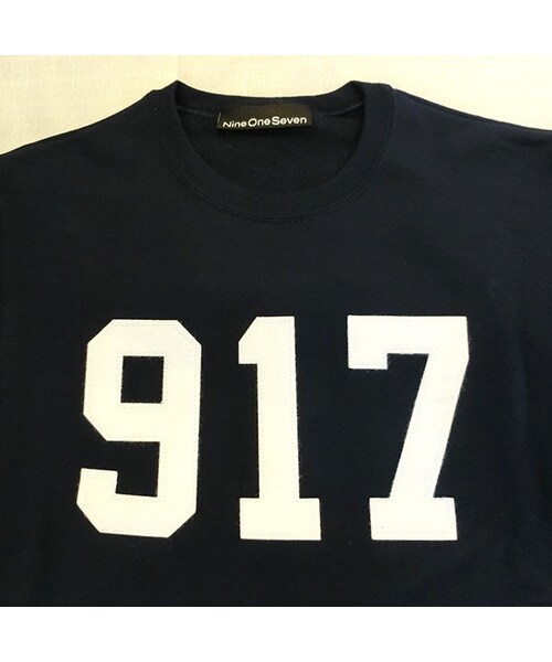 STORES.jp（ストアーズドットジェーピー）の「Call me917 Varsity Applique クルースウェットネイビー bianca chandonを手掛けるアレックスオルソンのスケートブランド！US買付（スウェット・メンズ・その他）」の2枚目の写真