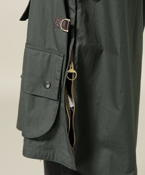 Barbour オリーブグリーン ロングコート ジャーナルスタンダードレリューム Barbour ノーカラーコート コート 「BARBOUR/バブアー」ROUND