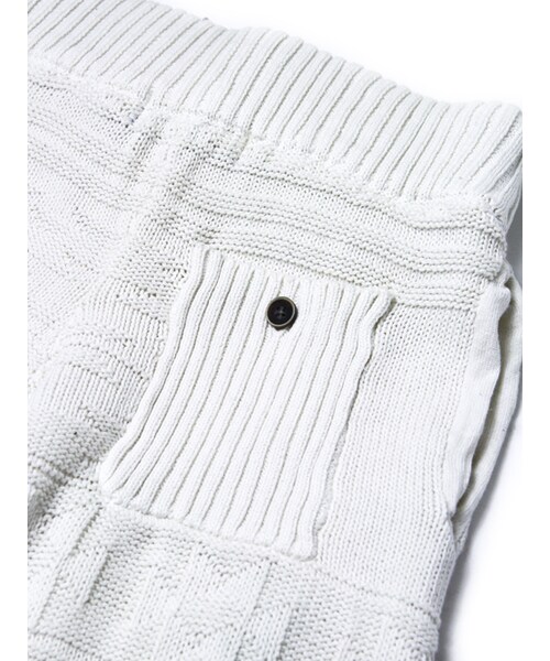 JACKROSE（ジャックローズ）の「ストーン加工ネイティブ編みニットショーツ（パンツ・メンズ・アイボリー/インディゴ・M/L）」の7枚目の写真