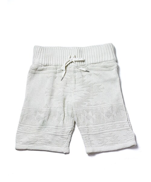 JACKROSE（ジャックローズ）の「ストーン加工ネイティブ編みニットショーツ（パンツ・メンズ・アイボリー/インディゴ・M/L）」の8枚目の写真