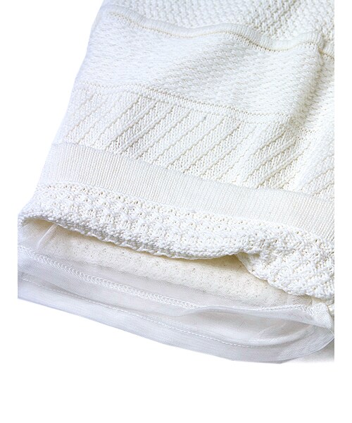 JACKROSE（ジャックローズ）の「ストーン加工パネル編みニットショーツ（パンツ・メンズ・アイボリー/インディゴ・M/L）」の6枚目の写真