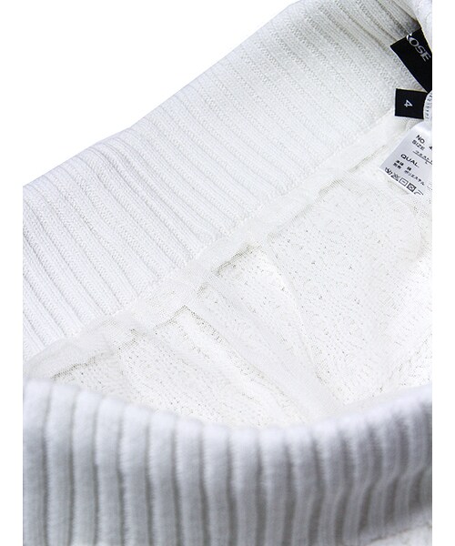 JACKROSE（ジャックローズ）の「ストーン加工パネル編みニットショーツ（パンツ・メンズ・アイボリー/インディゴ・M/L）」の4枚目の写真