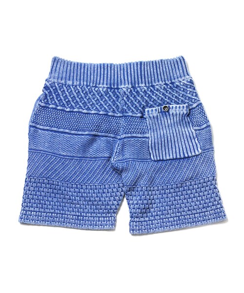 JACKROSE（ジャックローズ）の「ストーン加工パネル編みニットショーツ（パンツ・メンズ・アイボリー/インディゴ・M/L）」の18枚目の写真