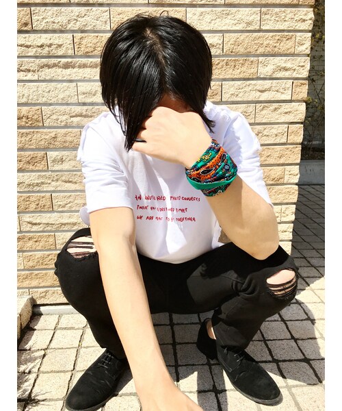 STORES.jp(ストアーズドットジェーピー)の「*シンプル刺繍Tシャツ*(Tシャツ/カットソー・メンズ・その他)」の1枚目の写真