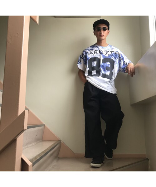 elephant TRIBAL fabrics（エレファントトライバルファブリックス）の「elephant TRIBAL fabrics /   ナンバリングビッグT / 海（Tシャツ/カットソー・メンズ・その他）」の4枚目の写真