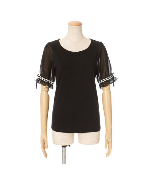 F i.n.t（フィント）の「はしごレース使いパフT/F i.n.t（Tシャツ/カットソー・レディース・その他）」の3枚目の写真