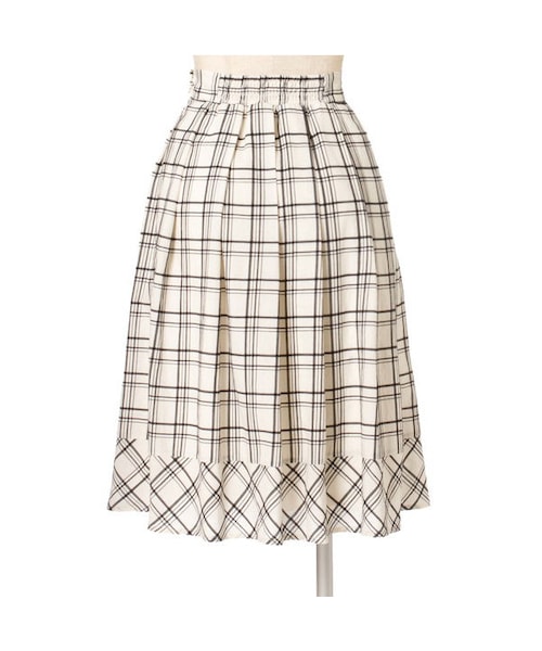 F i.n.t(フィント)の「ミドル丈チェックタックスカート/F i.n.t(スカート・レディース・その他)」の4枚目の写真