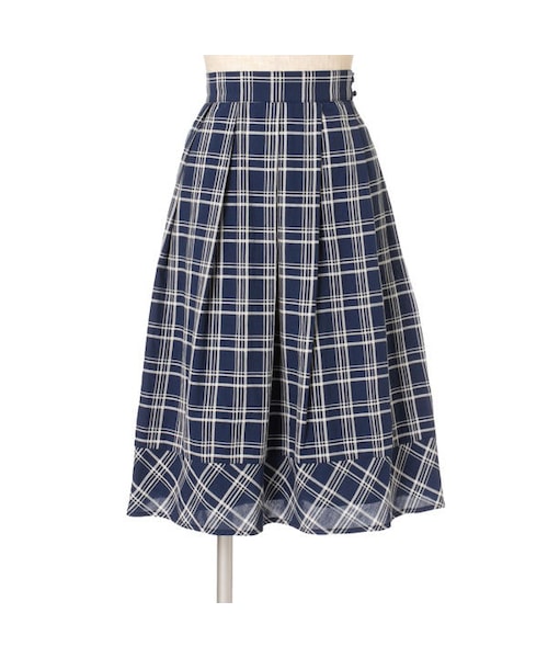 F i.n.t(フィント)の「ミドル丈チェックタックスカート/F i.n.t(スカート・レディース・その他)」の3枚目の写真