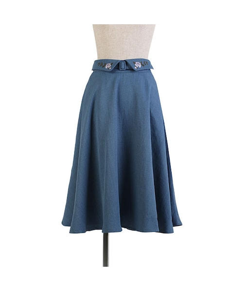 F i.n.t（フィント）の「ウエストフラワー刺繍フレアースカート/F i.n.t（スカート・レディース・その他）」の2枚目の写真