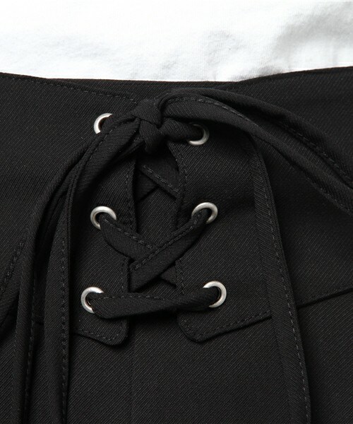 archives（アルシーヴ）の「ベルトレースアップワイドパンツ（その他パンツ・レディース・アイボリー/ブラック/グレー・MEDIUM）」の11枚目の写真