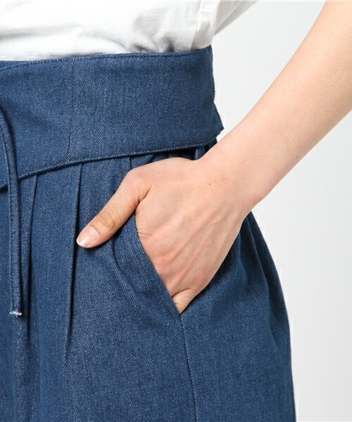 archives（アルシーヴ）の「コルセットベルト付ワイドパンツ（その他パンツ・レディース・ブルー/ネイビー・MEDIUM）」の8枚目の写真