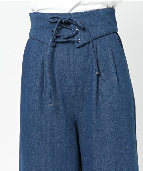 archives（アルシーヴ）の「コルセットベルト付ワイドパンツ（その他パンツ・レディース・ブルー/ネイビー・MEDIUM）」の6枚目の写真