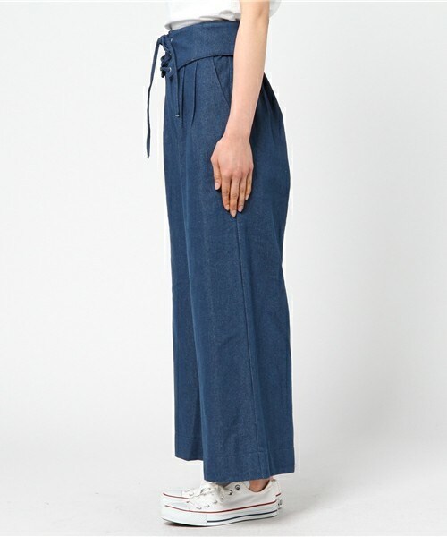 archives（アルシーヴ）の「コルセットベルト付ワイドパンツ（その他パンツ・レディース・ブルー/ネイビー・MEDIUM）」の4枚目の写真