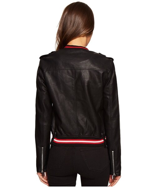 Blank NYC(-)の「Blank NYC - Vegan Leather Elastic Band Moto Jacket in Frisky Business Women's Coat(ライダースジャケット・レディース・Frisky Business・SM/LG/XS/MD)」の2枚目の写真