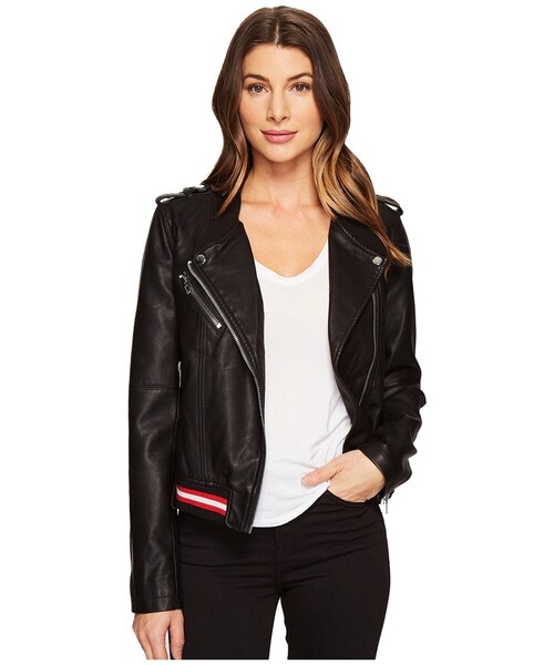 Blank NYC(-)の「Blank NYC - Vegan Leather Elastic Band Moto Jacket in Frisky Business Women's Coat(ライダースジャケット・レディース・Frisky Business・SM/LG/XS/MD)」の1枚目の写真