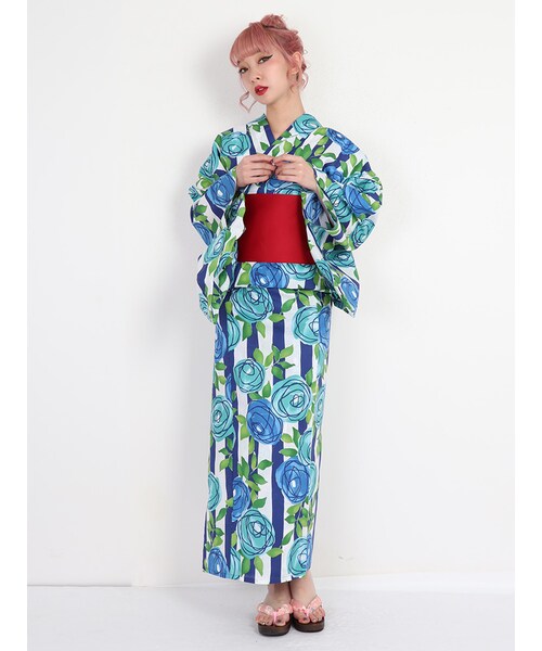 jouetie 浴衣 jouetie（ジュエティ）の「【浴衣】薔薇ストライプ（）」 - WEAR
