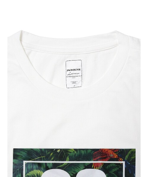 JACKROSE（ジャックローズ）の「×JACKROSE フラワー&BOXナンバリングTEE（トップス・メンズ・ホワイト×ブラック/ホワイト×レッド・M/L）」の3枚目の写真