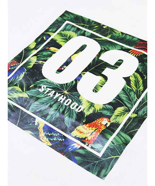 JACKROSE（ジャックローズ）の「×JACKROSE フラワー&BOXナンバリングTEE（トップス・メンズ・ホワイト×ブラック/ホワイト×レッド・M/L）」の4枚目の写真