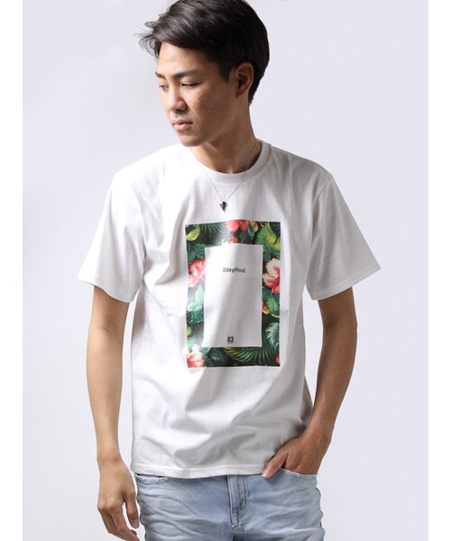 JACKROSE（ジャックローズ）の「×JACKROSE フラワー&BOXナンバリングTEE（トップス・メンズ・ホワイト×ブラック/ホワイト×レッド・M/L）」の9枚目の写真