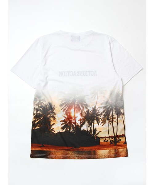 JACKROSE（ジャックローズ）の「サンセットフォト・ロゴTEE（トップス・メンズ・ブラック/ホワイト・M/L）」の9枚目の写真