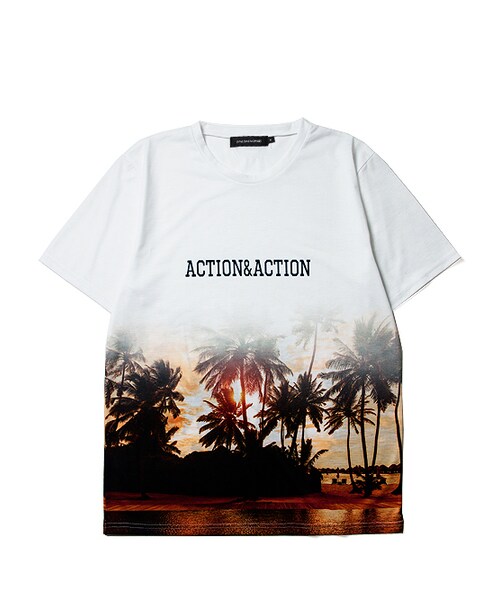 JACKROSE（ジャックローズ）の「サンセットフォト・ロゴTEE（トップス・メンズ・ブラック/ホワイト・M/L）」の8枚目の写真