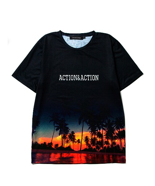 JACKROSE（ジャックローズ）の「サンセットフォト・ロゴTEE（トップス・メンズ・ブラック/ホワイト・M/L）」の14枚目の写真