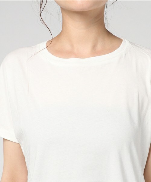 archives（アルシーヴ）の「製品染めオーバーチュニックTシャツ（Tシャツ/カットソー・レディース・オフホワイト/グリーン/パープル/ピンク・MEDIUM）」の8枚目の写真