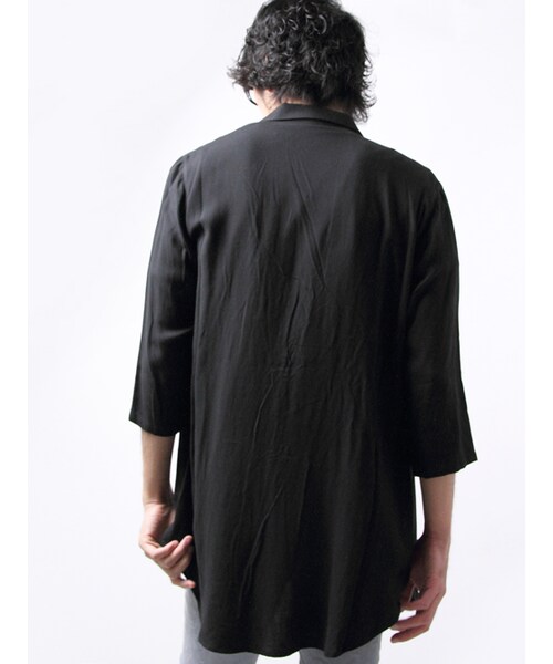 Luv maison（ラブメゾン）の「レーヨンチェスター7分袖シャツ（トップス・メンズ・ブラック/グレー/ベージュ・M/L）」の2枚目の写真