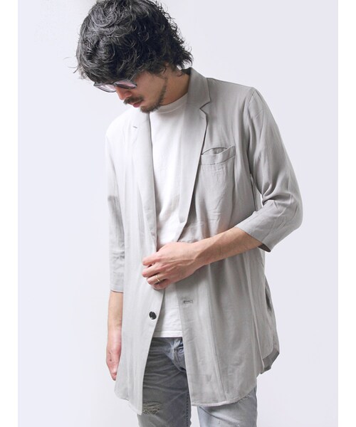 Luv maison（ラブメゾン）の「レーヨンチェスター7分袖シャツ（トップス・メンズ・ブラック/グレー/ベージュ・M/L）」の11枚目の写真