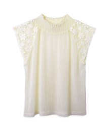 flower | shirring lace blouse～ｼｬｰﾘﾝｸﾞﾚｰｽﾌﾞﾗｳｽ(シャツ/ブラウス)