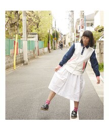 NIRAME.CO | 羽散歩しゃつ　 ネイビー×ピンク(シャツ/ブラウス)