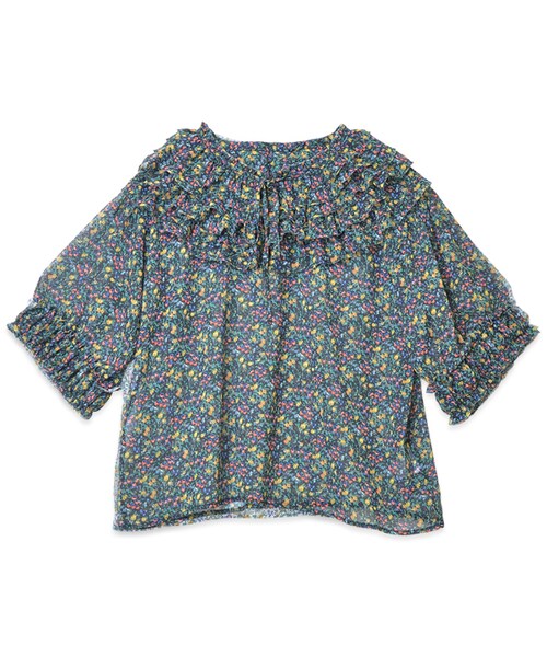 flower(フラワー)の「dream flower blouse~ドリームフラワーブラウス(シャツ/ブラウス・レディース・white/black・FREE)」の2枚目の写真