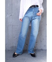 Flugge | Straight fringe HW denim(デニムパンツ)